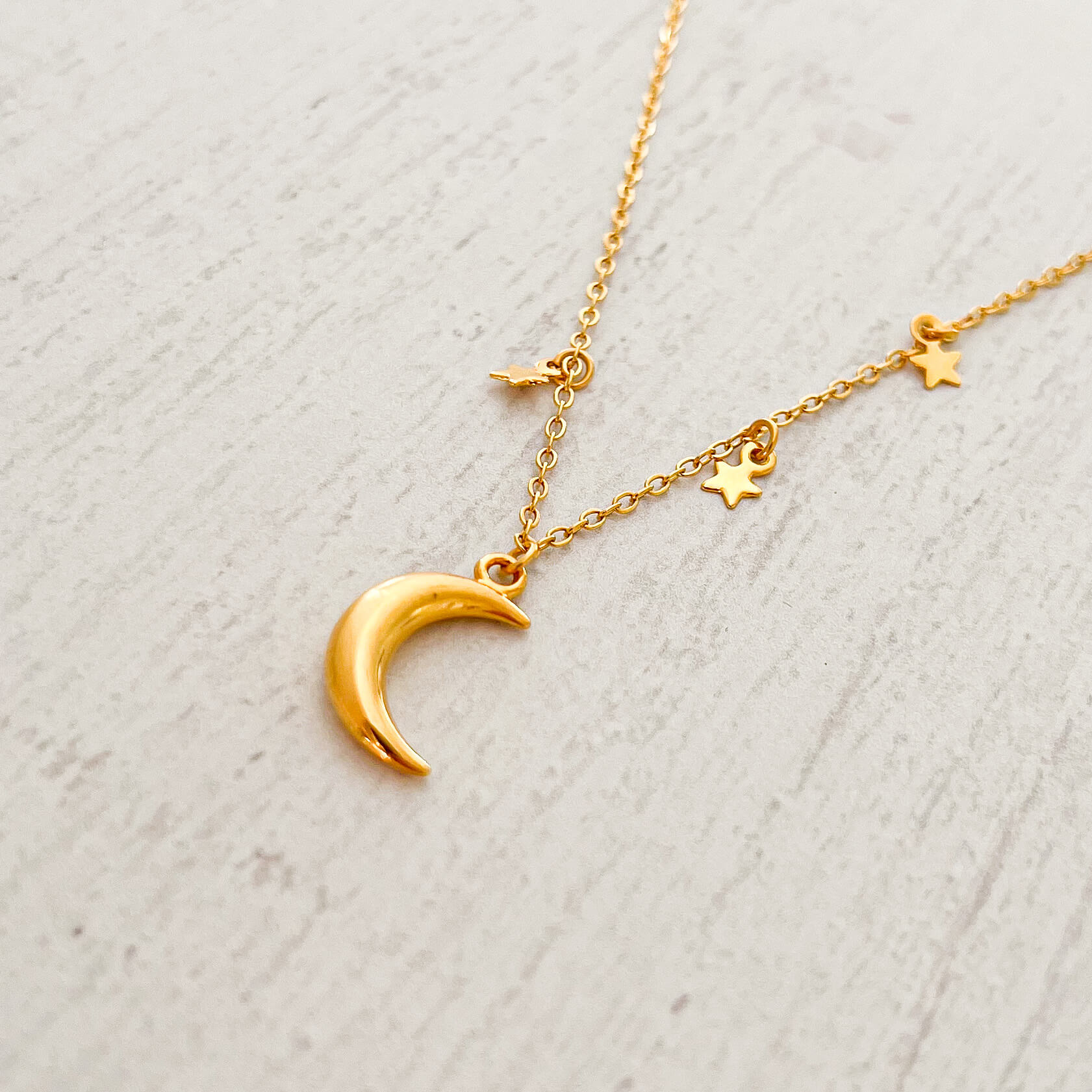 Moon and Stars Necklace