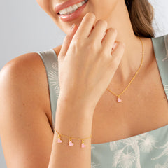 Pink Heart Bracelet