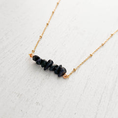 Silver Rain Natural Stone Necklace