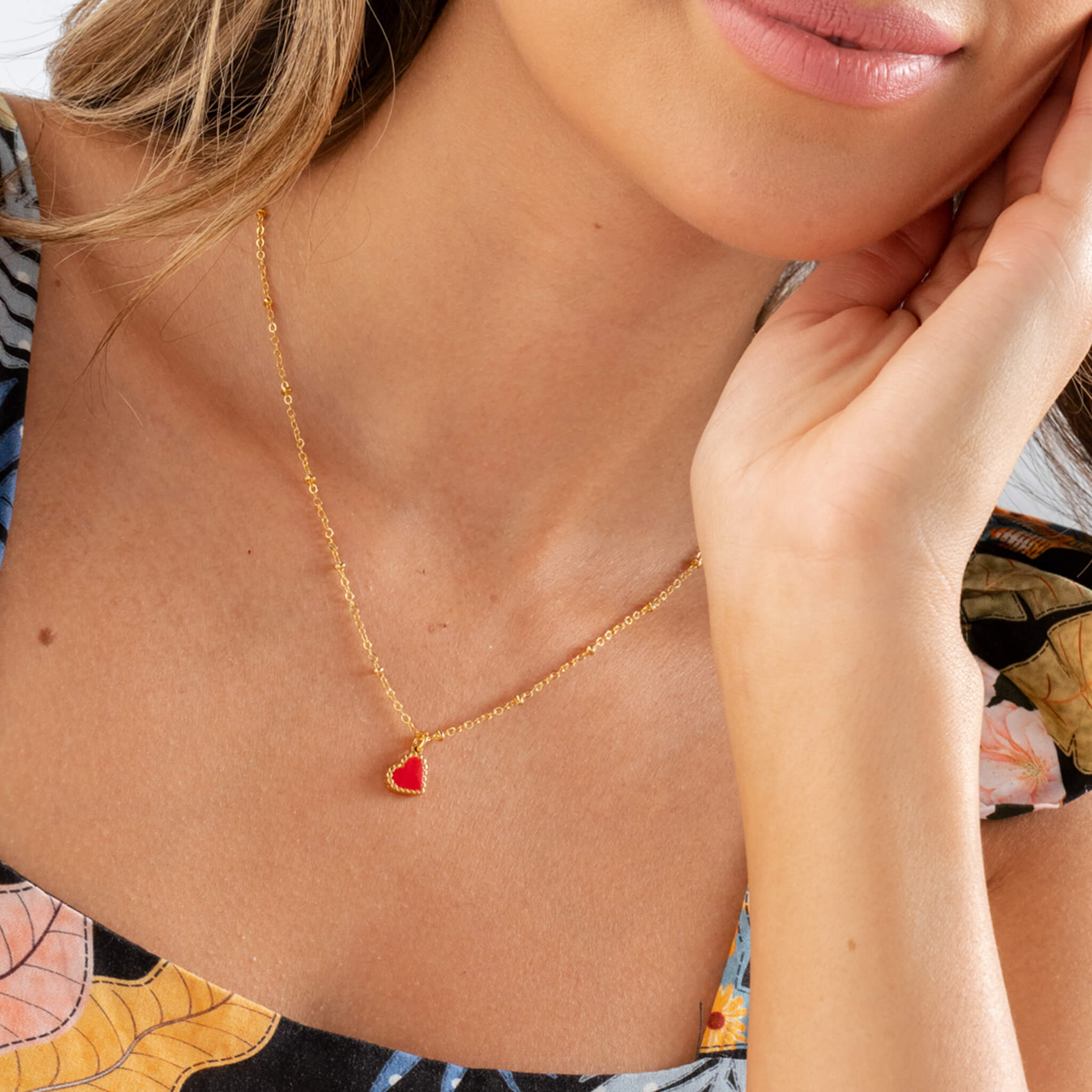 Small Red Heart Necklace