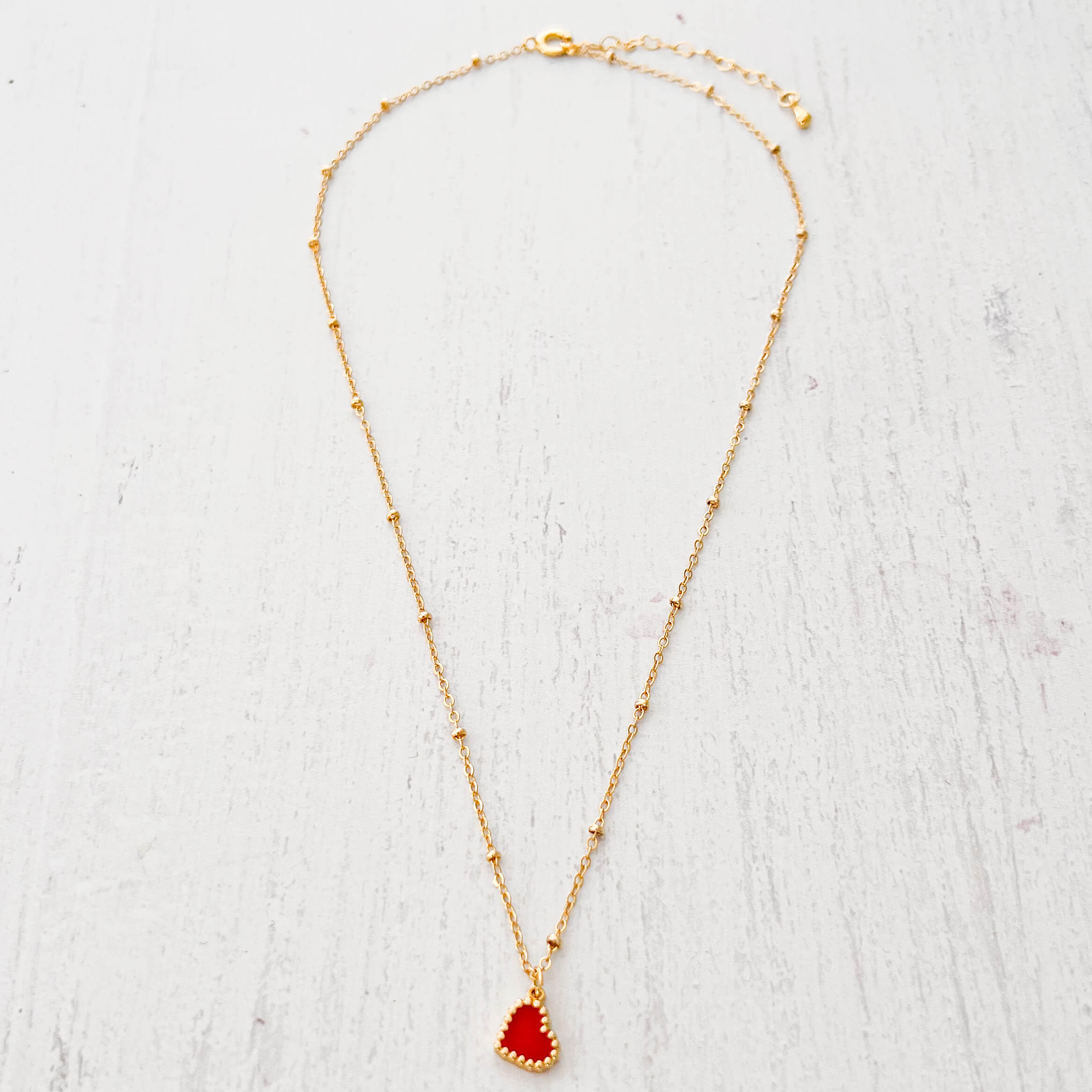 Small Red Heart Necklace