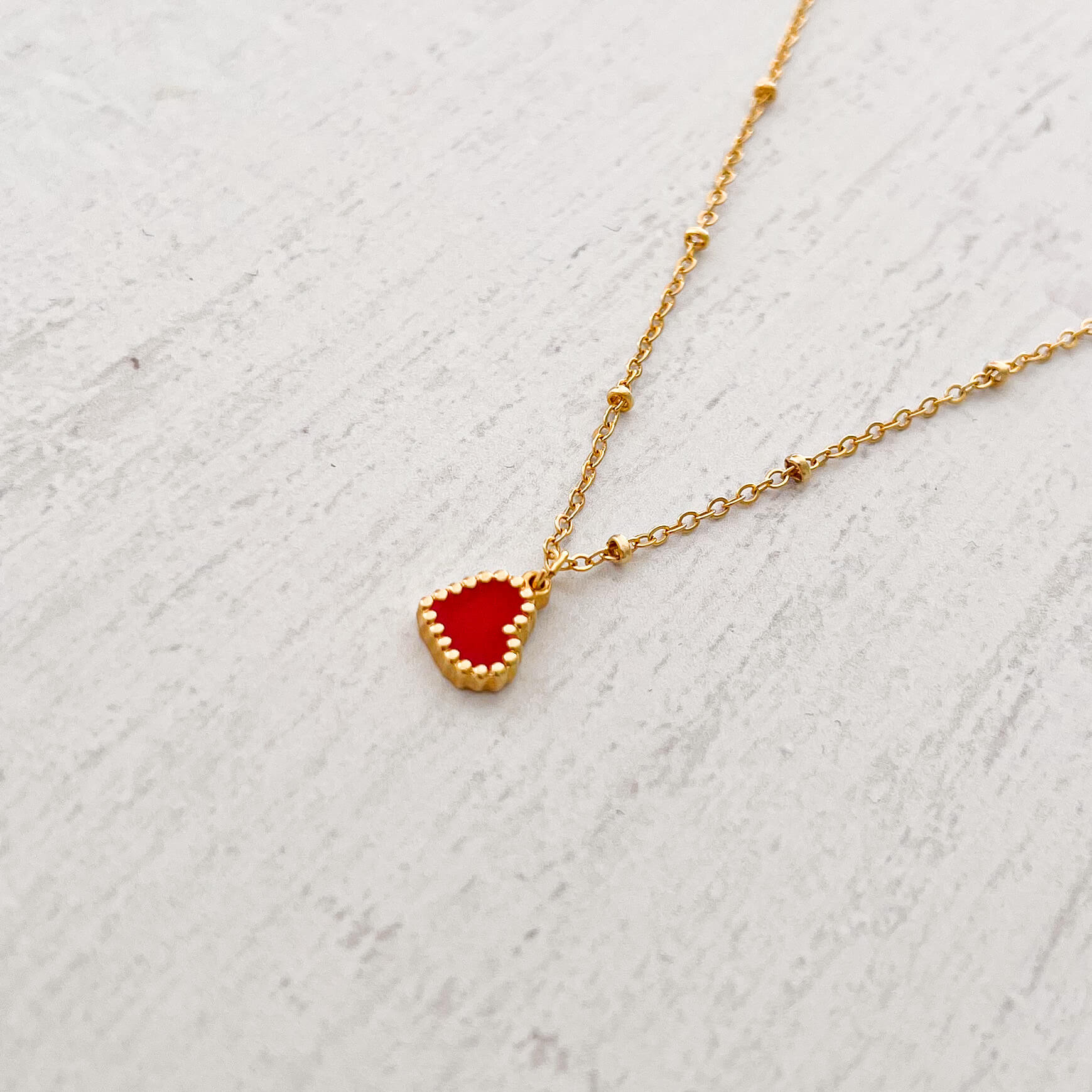 Small Red Heart Necklace