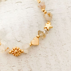 Citrine Natural Stone Bracelet with Three Intentions