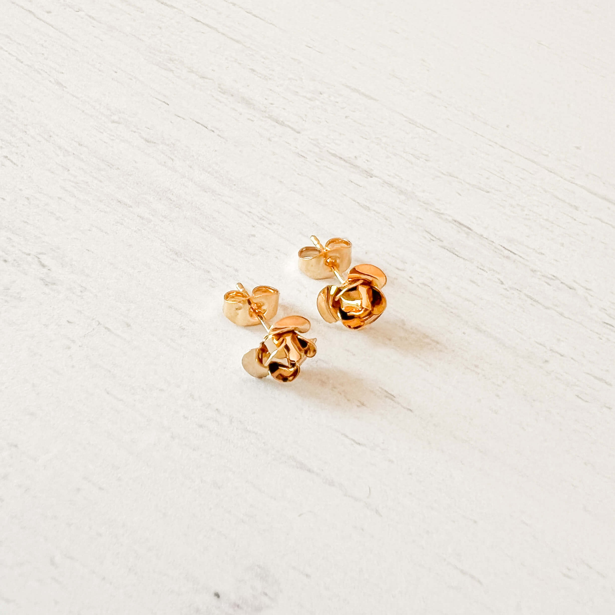 Gold-Plated Rose Studs