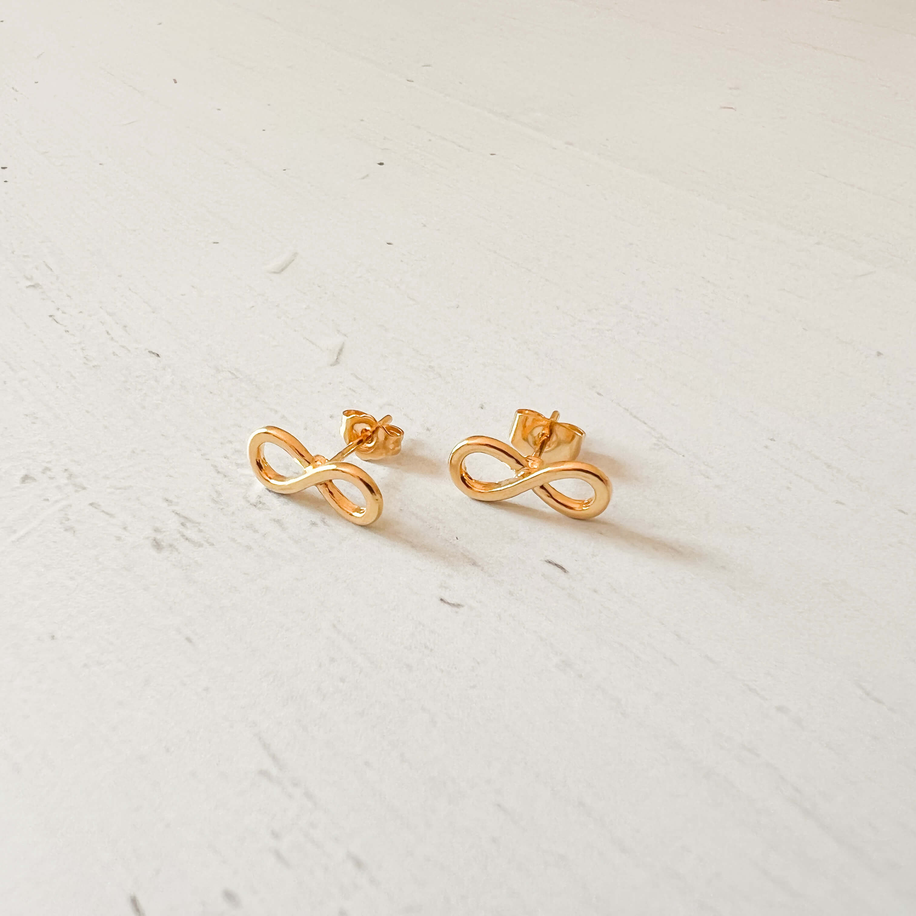 Gold-Plated Infinity Studs