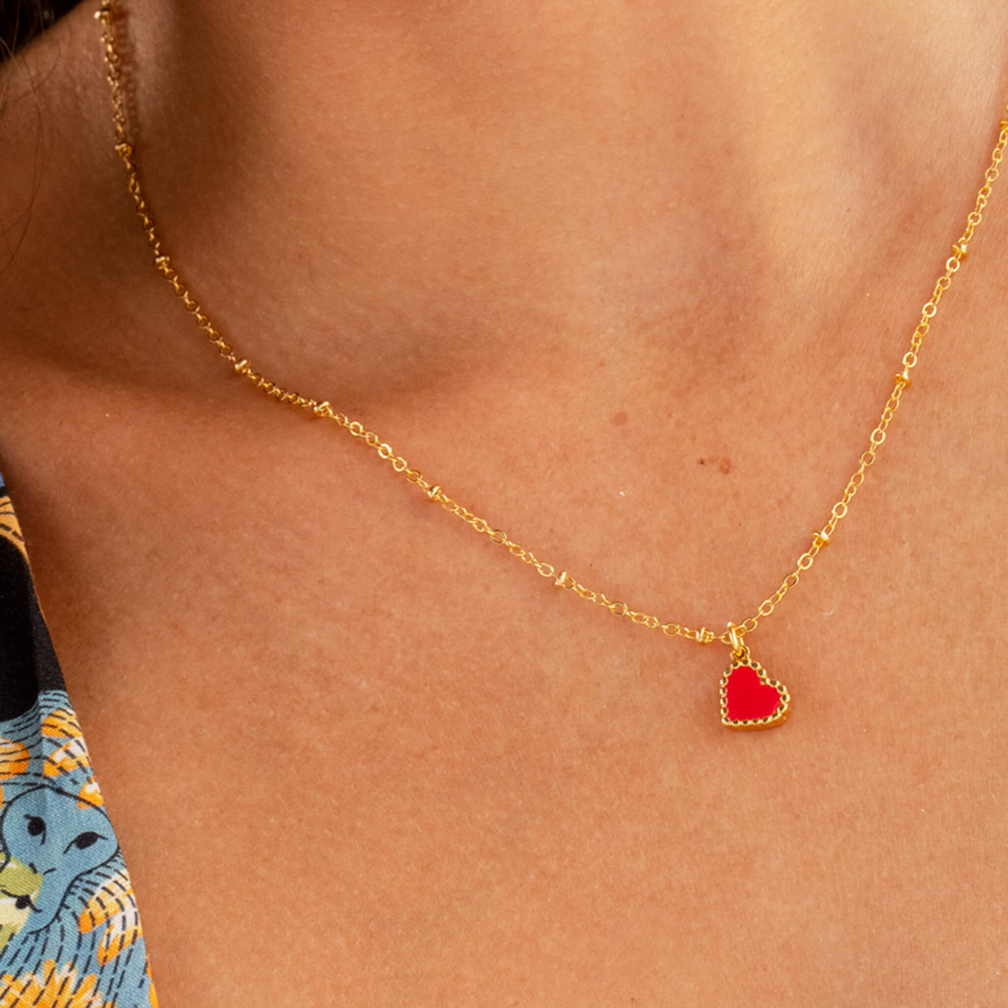 Small Red Heart Necklace