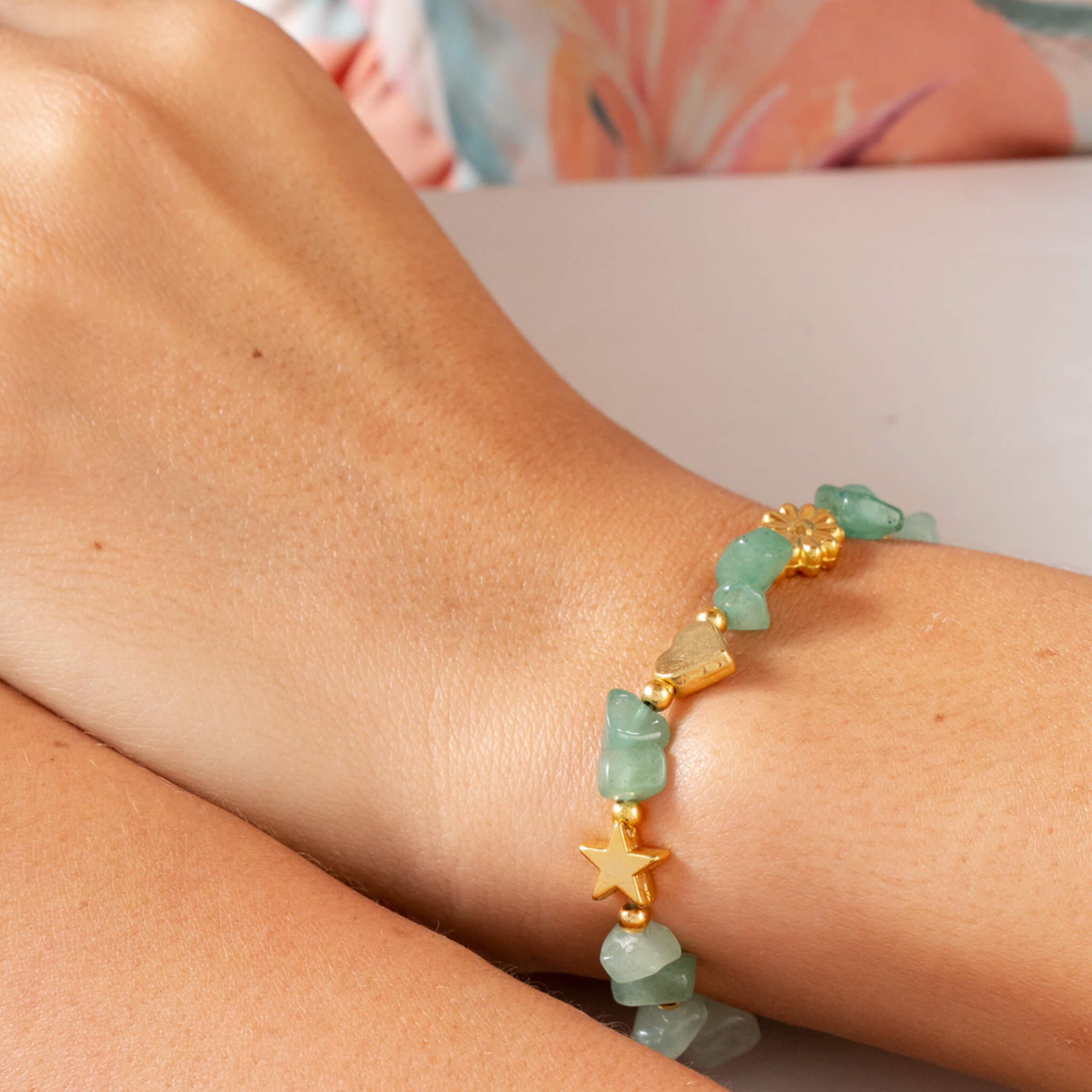 Jade Natural Stone Bracelet with Three Intentions