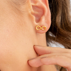 Gold-Plated Infinity Studs