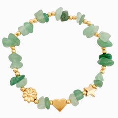 Jade Natural Stone Bracelet with Three Intentions